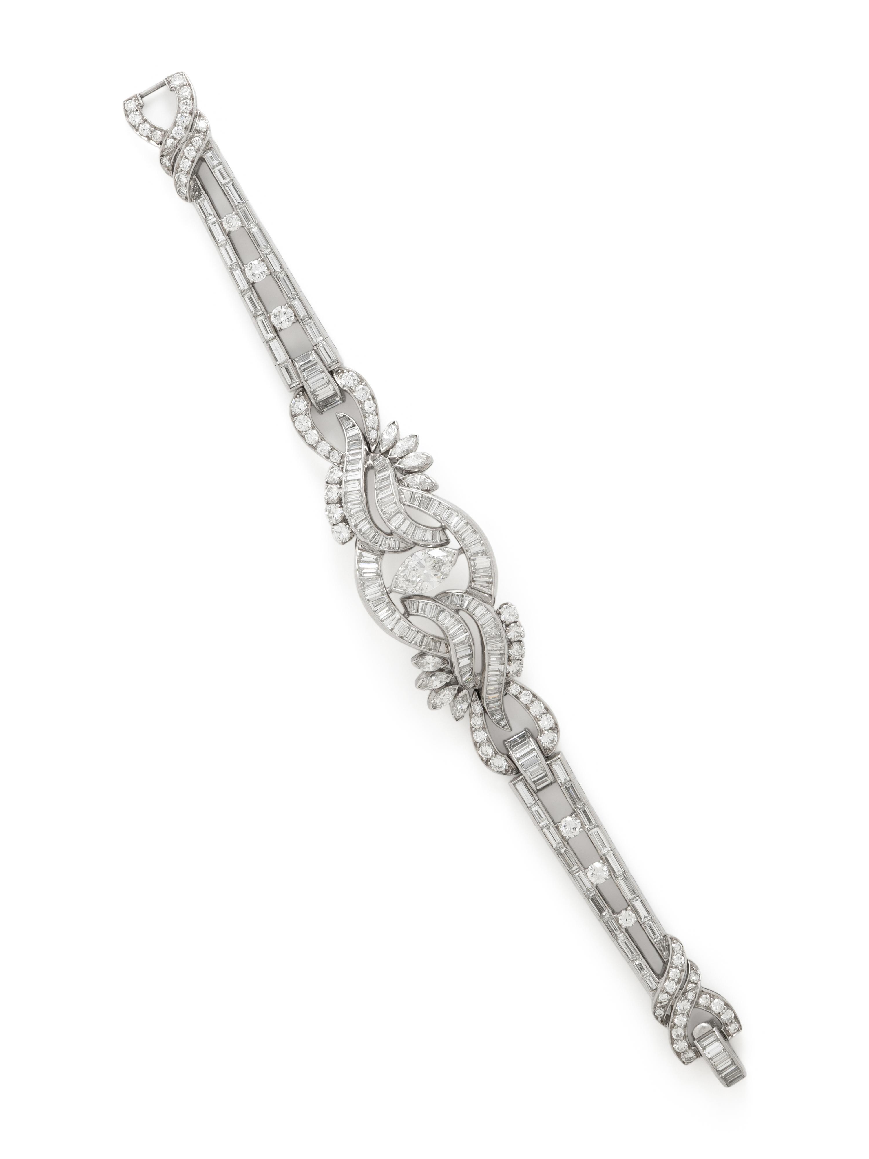 PLATINUM AND DIAMOND BRACELET