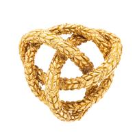 YELLOW GOLD KNOT BROOCH