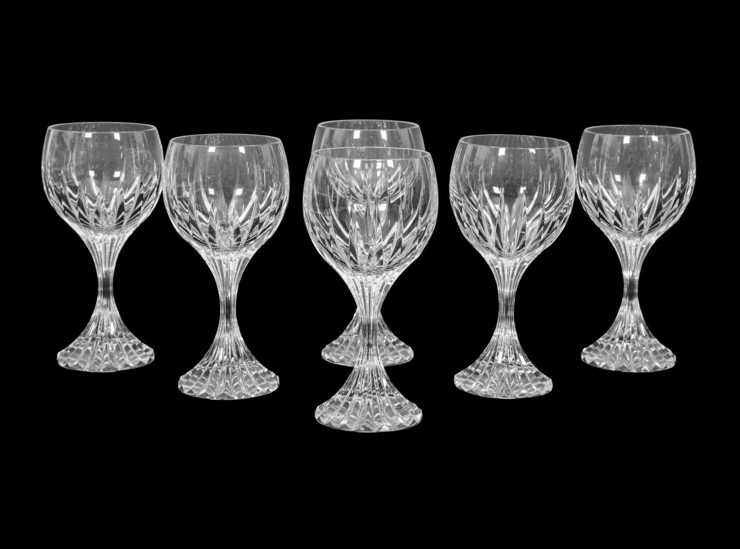 A Set of Twelve Baccarat Massena Wine Glasses