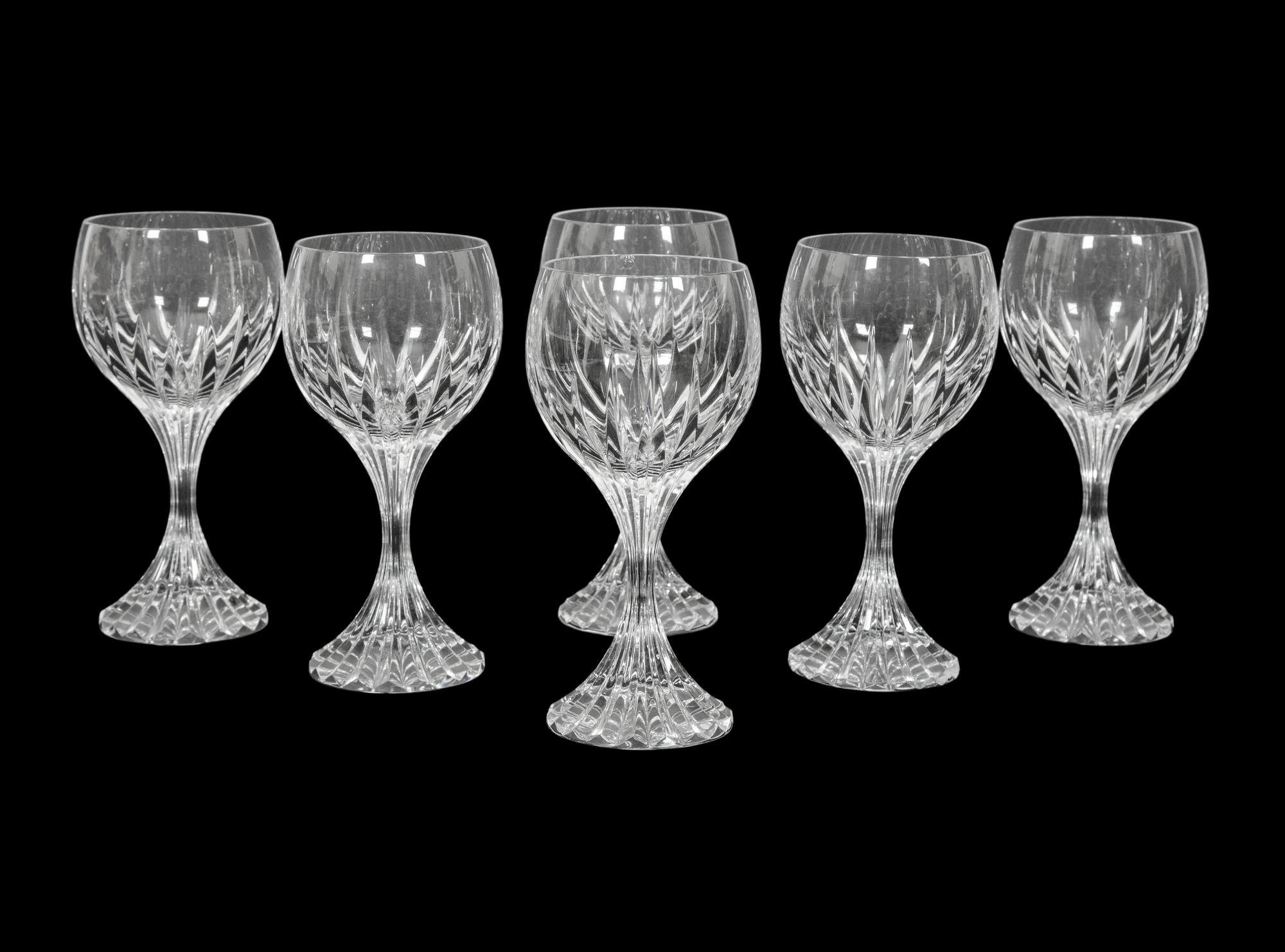 A Set of Twelve Baccarat Massena Wine Glasses