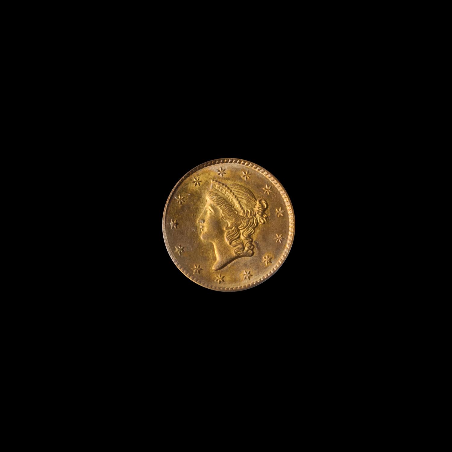 A United States 1851 Liberty Head $1 Gold Coin