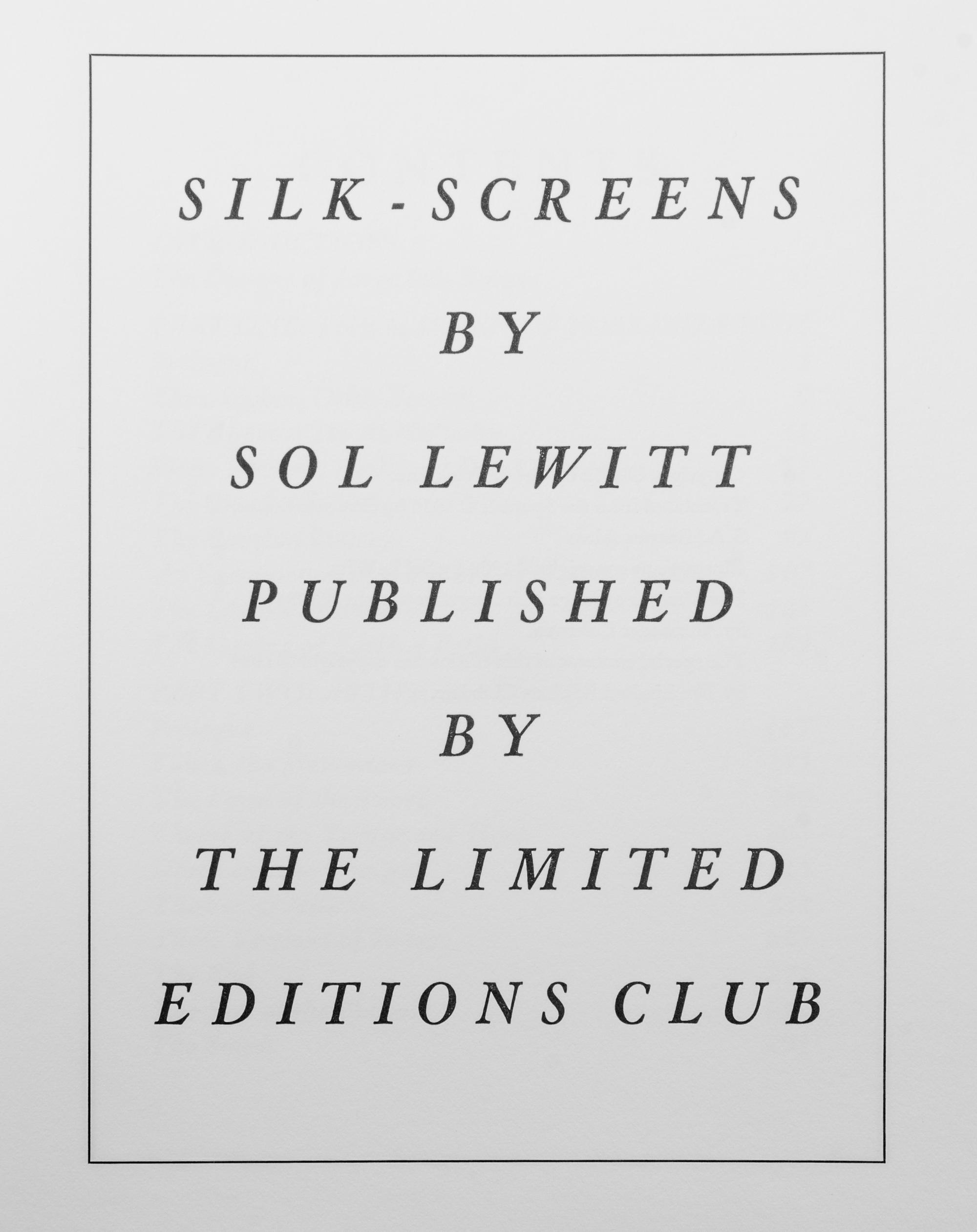 (LEWITT, SOL) BORGES, JORGE. Ficciones. Limited Editions Club, 1984. Limited, signed.