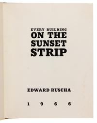 RUSCHA, Edward (b. 1937). Every Building on the Sunset Strip. [Hollywood: printed by Cinema Center Printing Co.,] 1966.