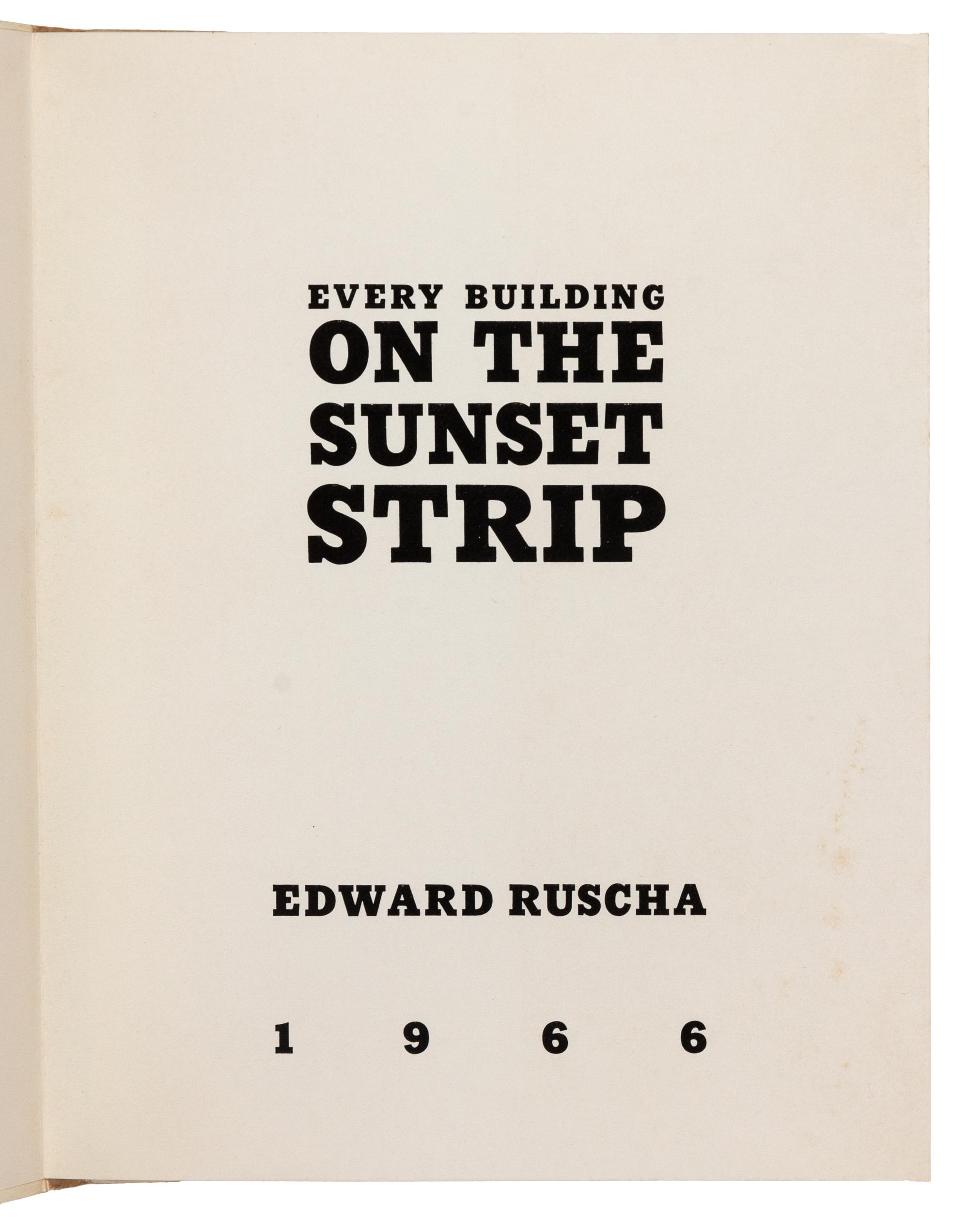 RUSCHA, Edward (b. 1937). Every Building on the Sunset Strip. [Hollywood: printed by Cinema Center Printing Co.,] 1966.
