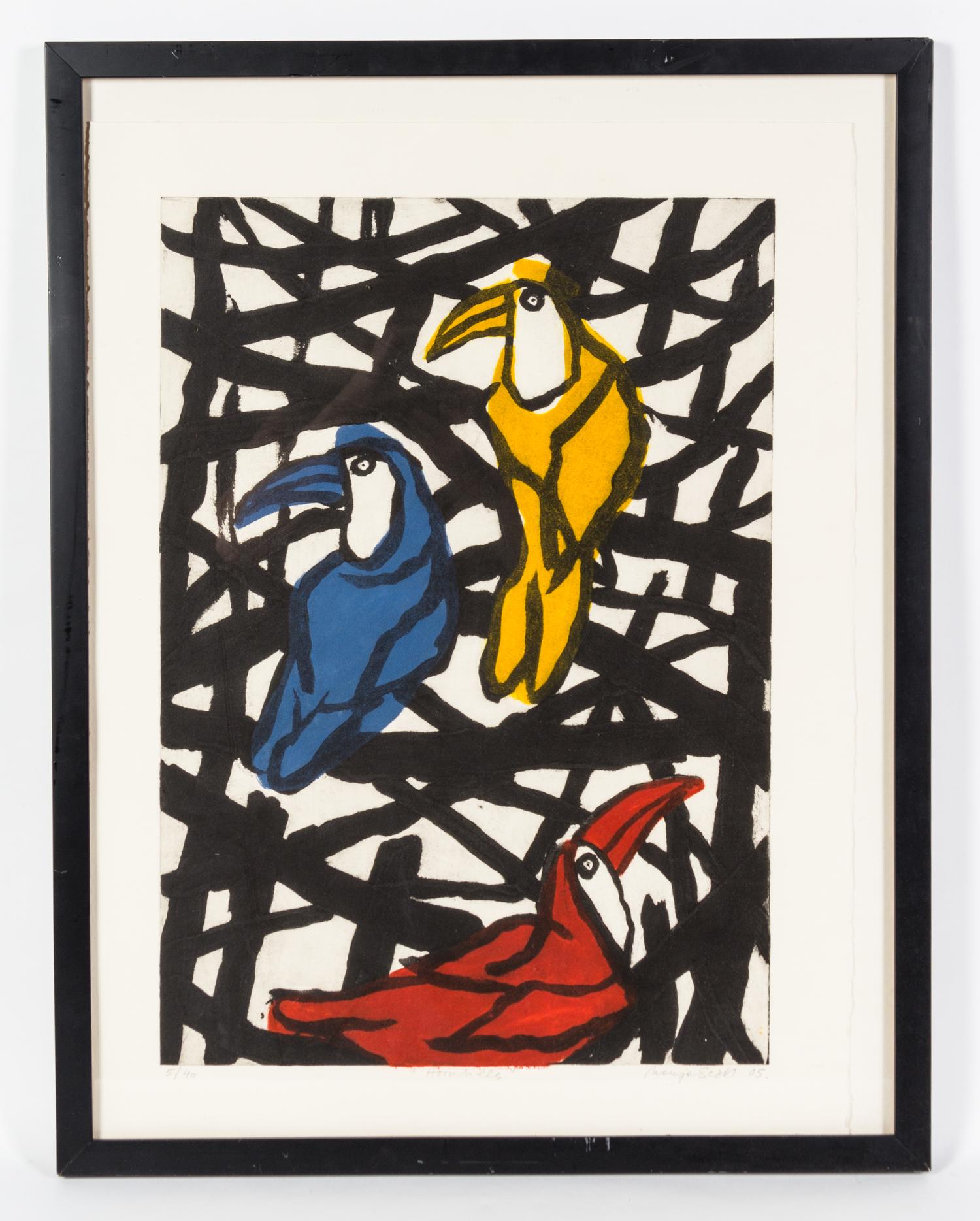 Moujo Scott, (20th century), Hornbills, 2005