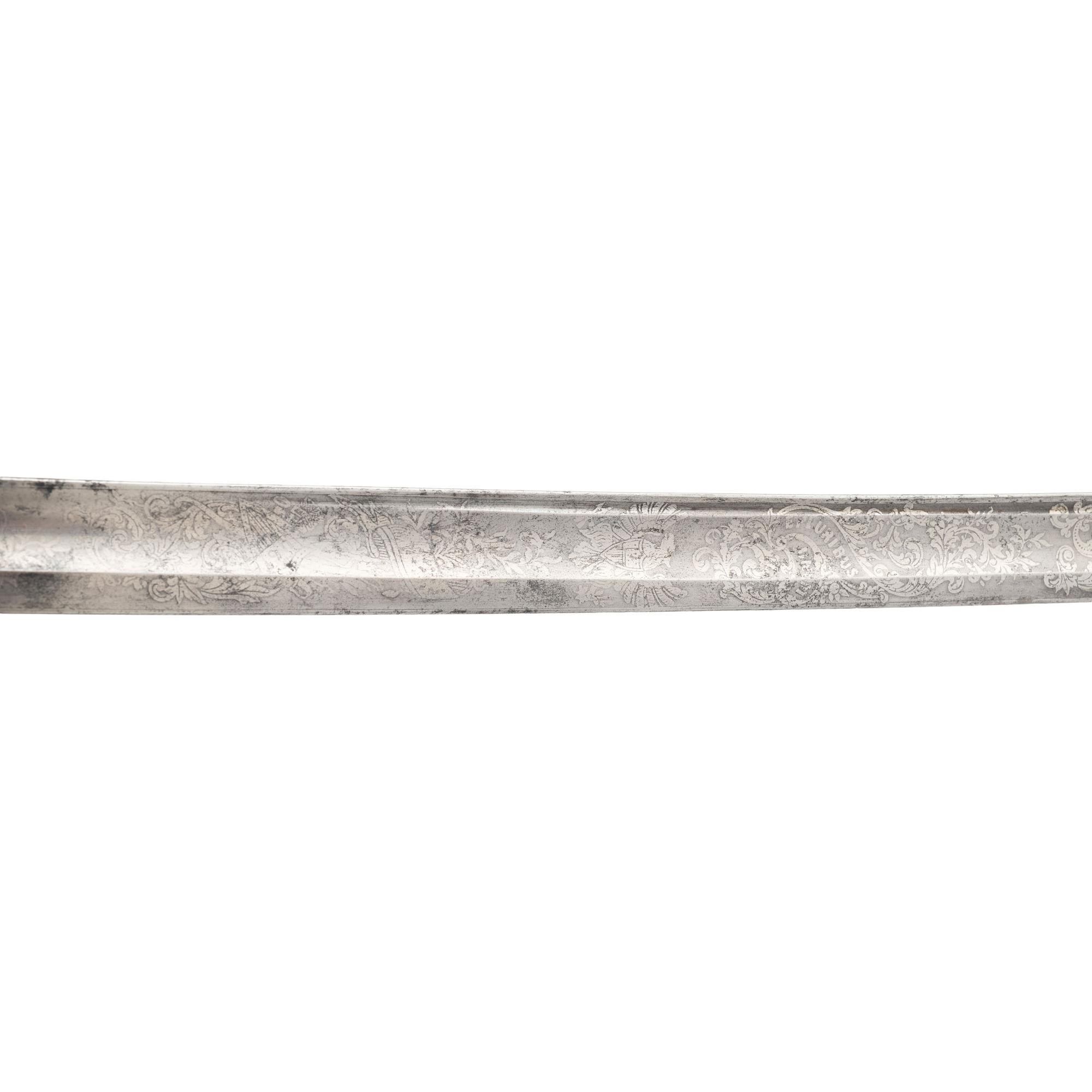 S&K Model 1850 Foot Officers Sword Presented to Sergeant Major (Capt.) George Smith - 7th NJ Infantry - WIA at Chancellorsville