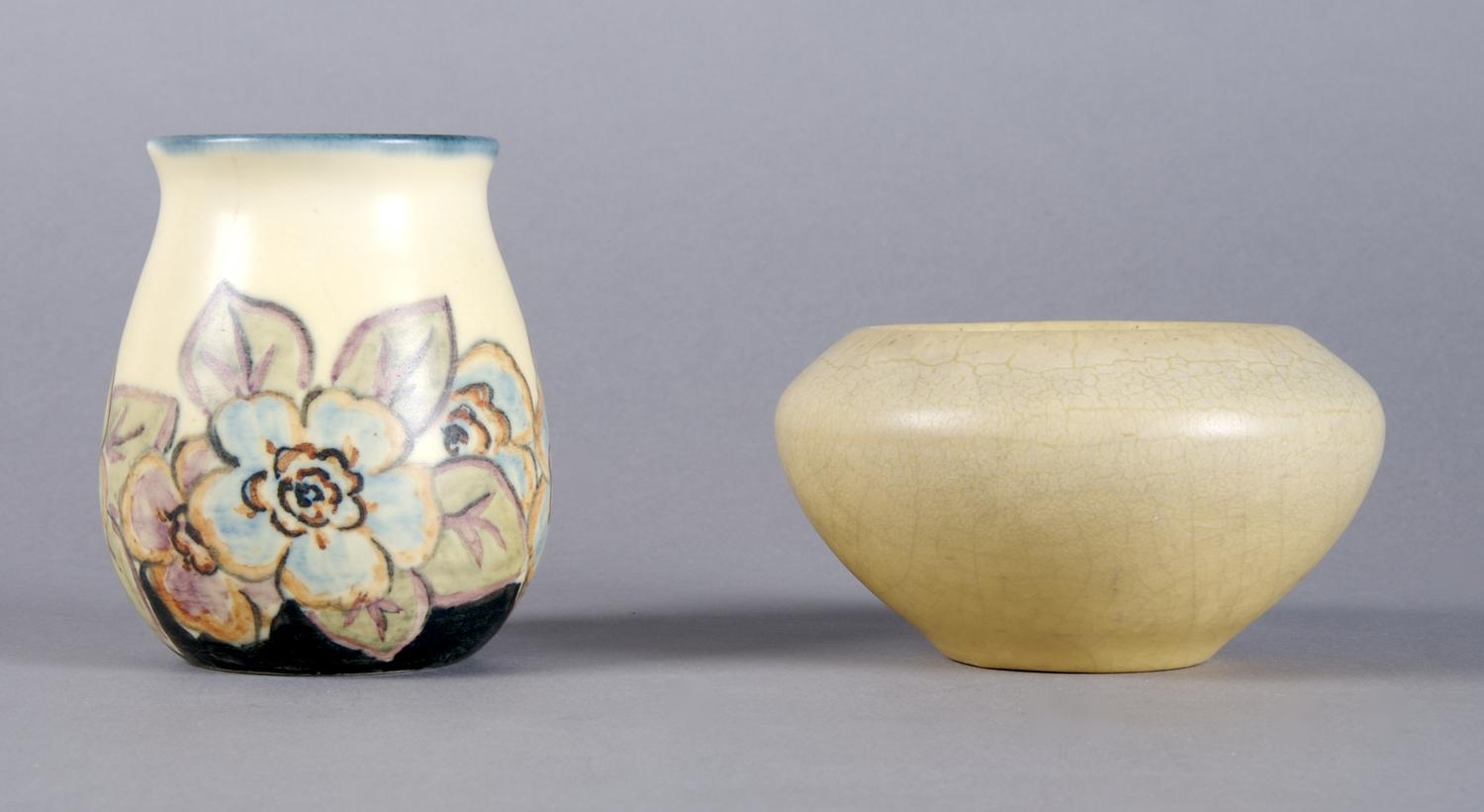 A Rookwood Pottery Vase, decorated by Wilhemine Rehm, Height of first 4 1/4 inches.