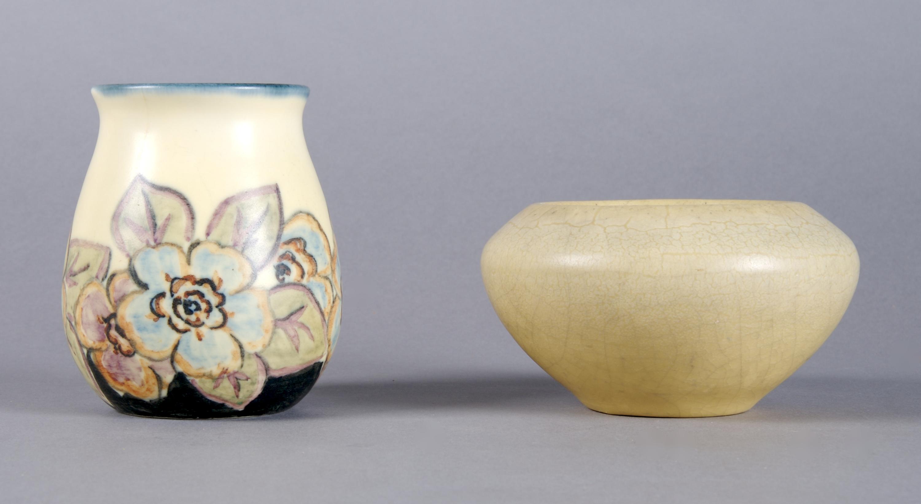 A Rookwood Pottery Vase, decorated by Wilhemine Rehm, Height of first 4 1/4 inches.