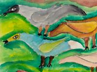 Untitled (Horses) , 1988, Untitled (Birds) , 1989, Untitled (Heads) , 1989 and Untitled (Portrait) , 1988 (four works)