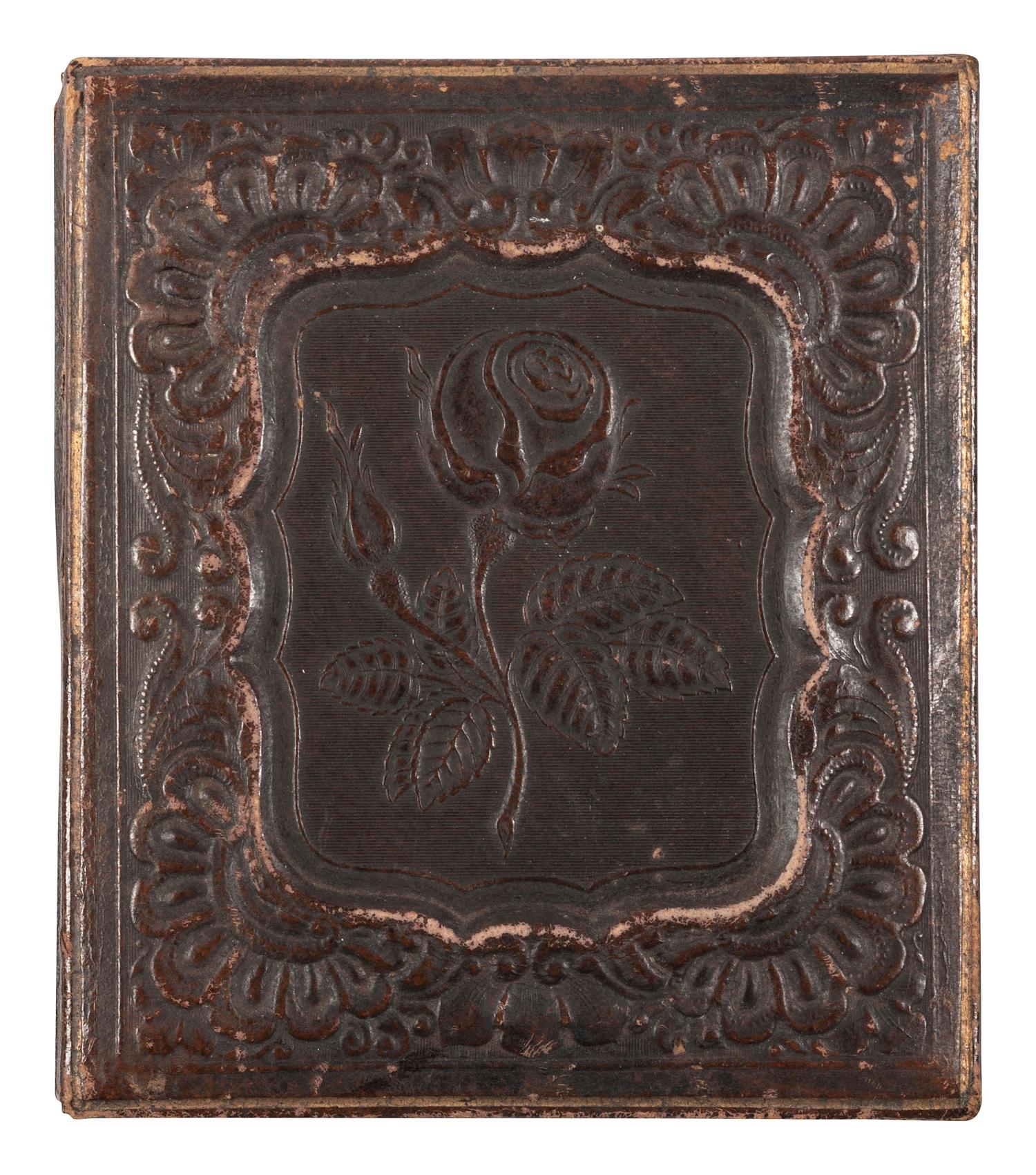 [EARLY PHOTOGRAPHY]. Sixth plate daguerreotype featuring a young girl on a hobby horse.
