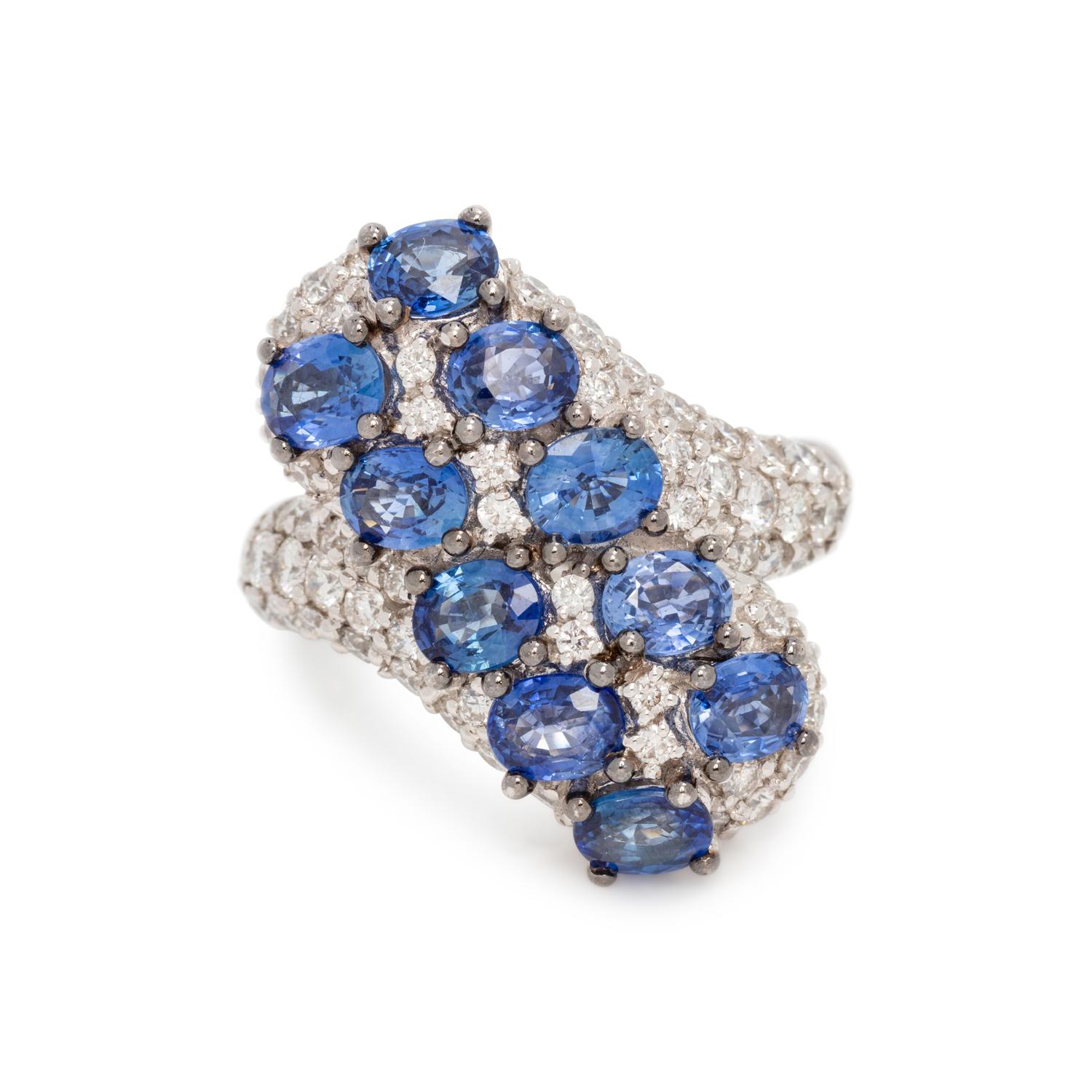 SALAVETTI, SAPPHIRE AND DIAMOND RING