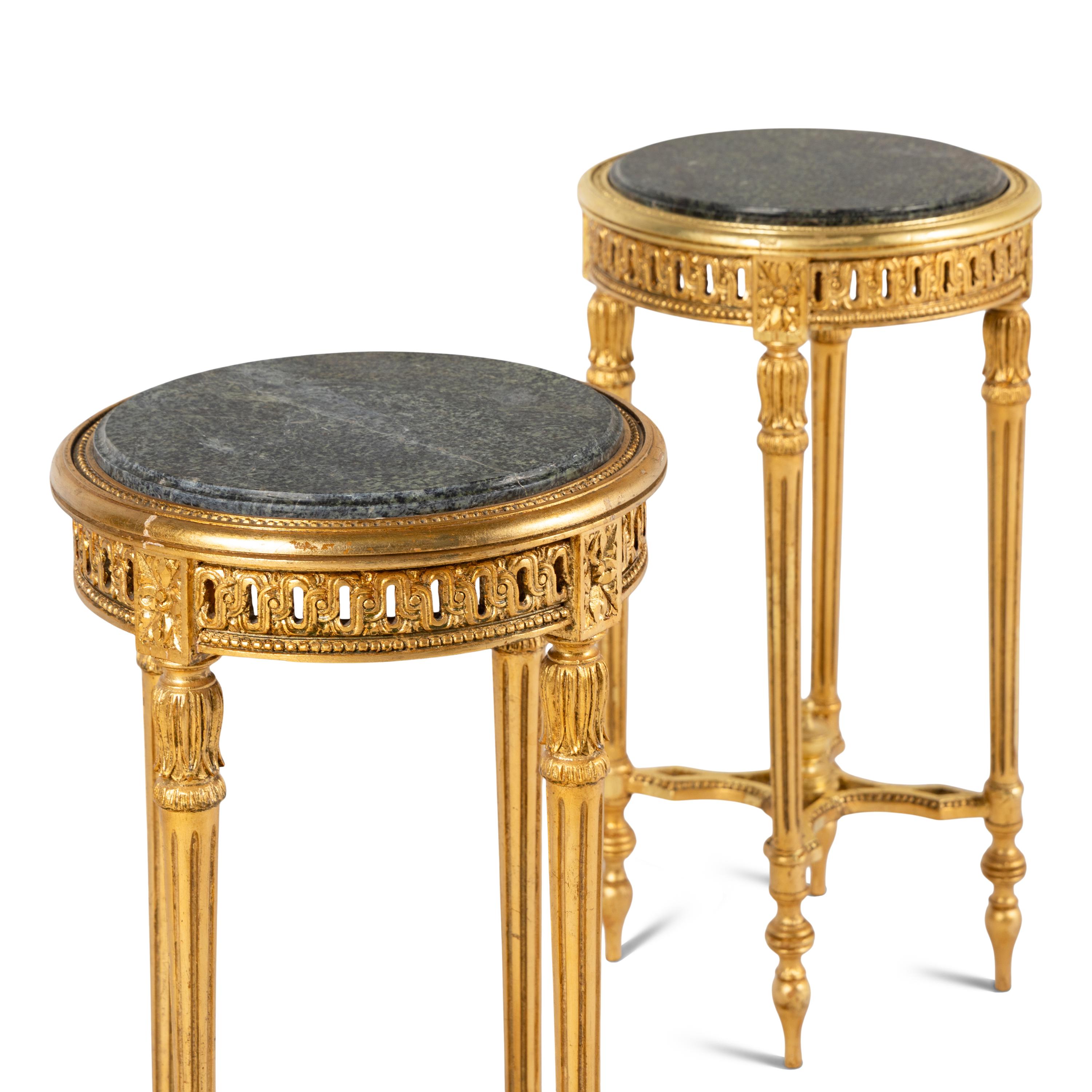 A Pair of French Giltwood End Tables