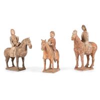 Three Chinese Equestrian Figures