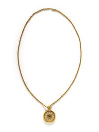 SOVEREIGN, OPEN FACE POCKET WATCH ON YELLOW GOLD CHAIN