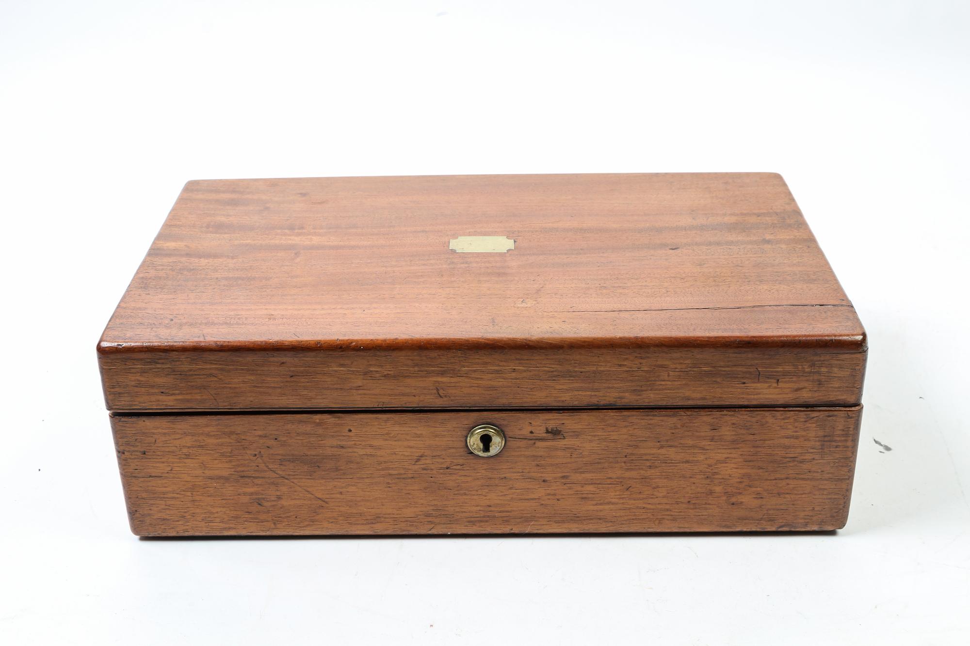 An English Mahogany Lap Desk — 19TH CENTURY