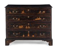 A George III Chinoiserie Decorated Chest of Drawers