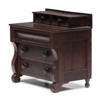 A Diminutive American Empire Mahogany Chest of Drawers