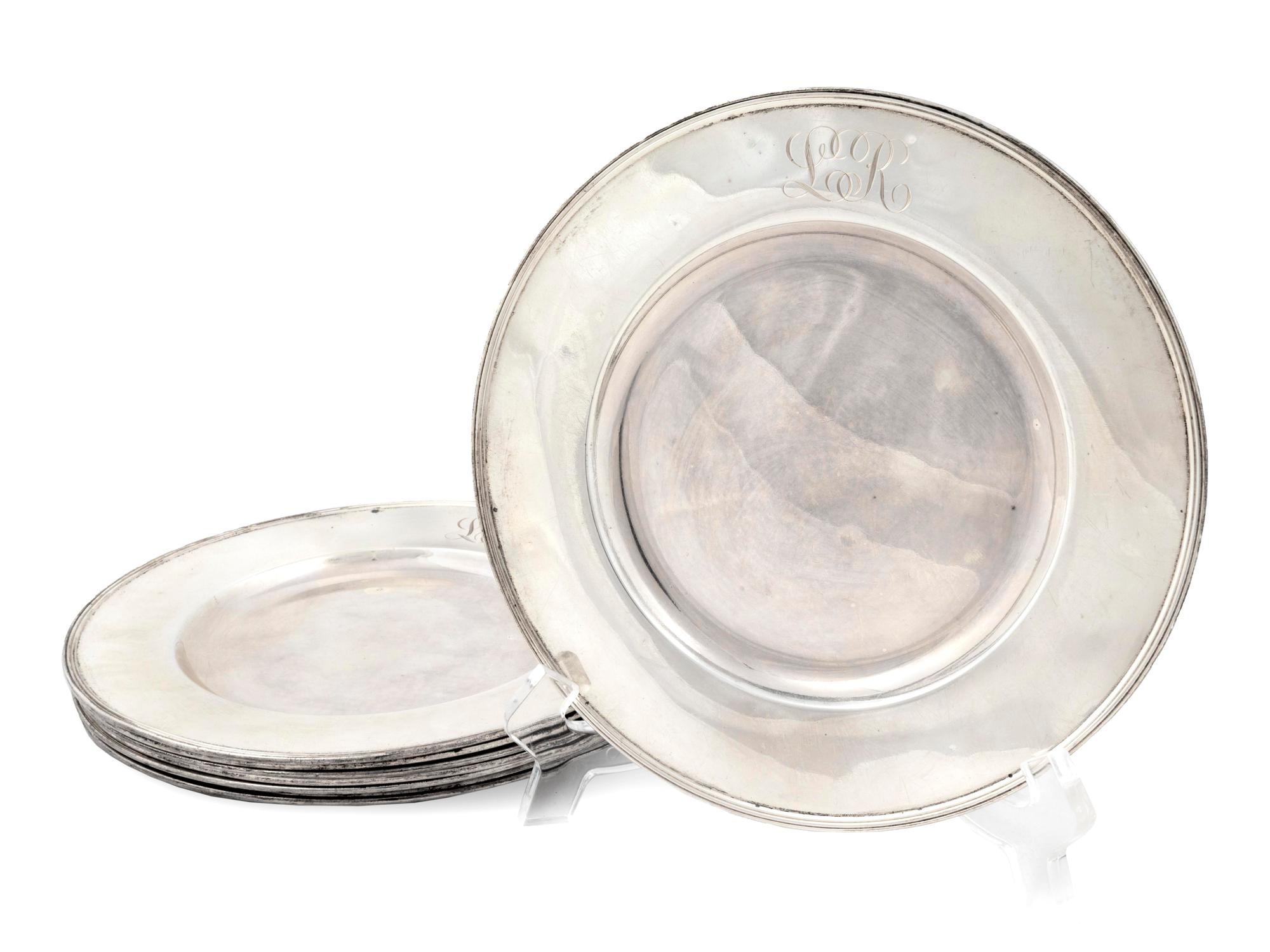 A Set of Eight American Silver Bread and Butter Plates — Gorham Manufacturing Company, Provindence, Rhode Island, Circa 1914