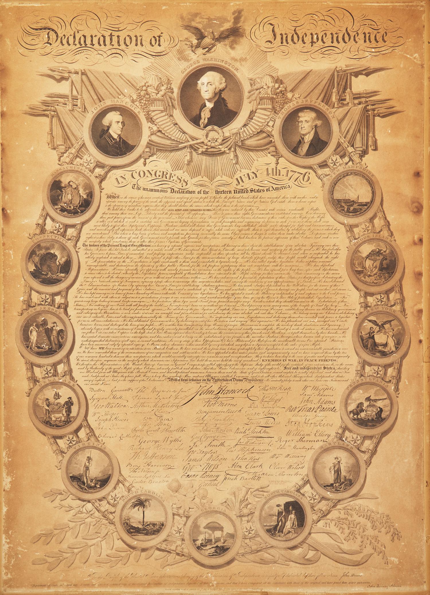 [Americana] Binns, John. Declaration of Independence