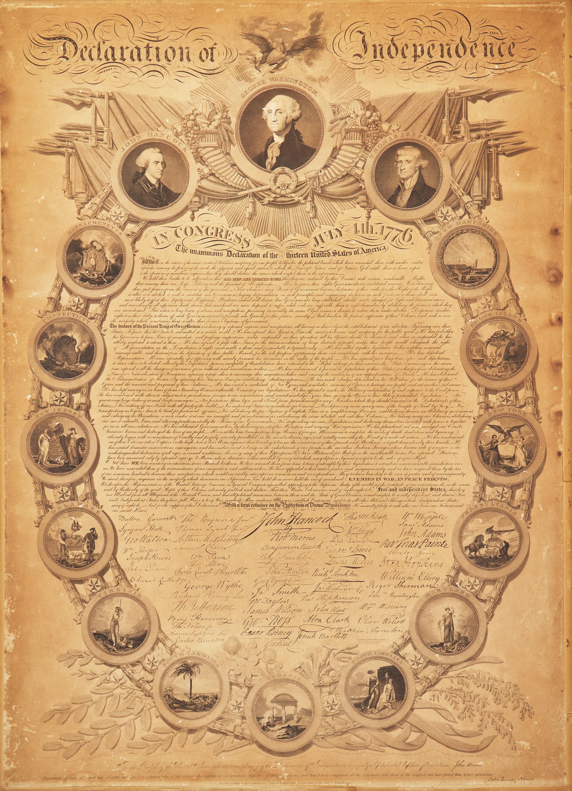 [Americana] Binns, John. Declaration of Independence