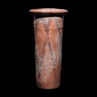 An Egyptian Painted Terracotta Cylinder Jar