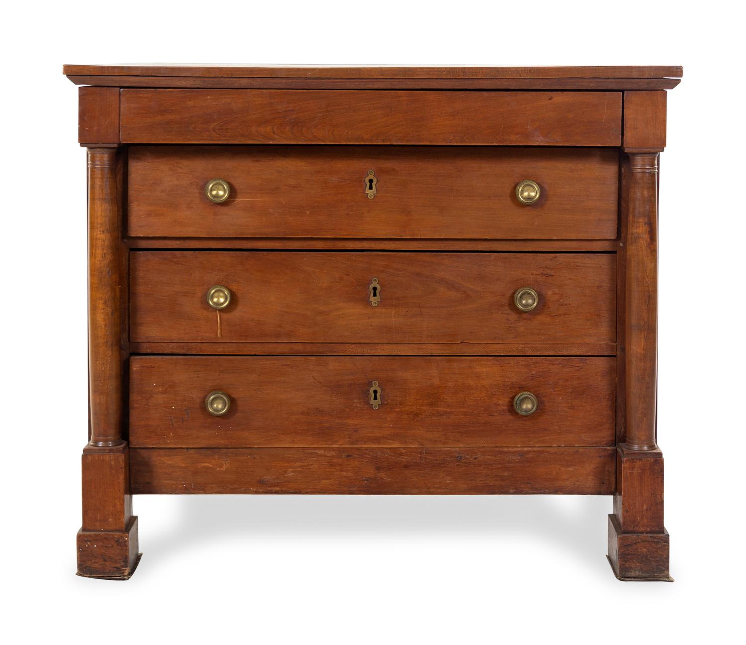 A Neoclassical Walnut Commode