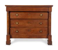 A Neoclassical Walnut Commode