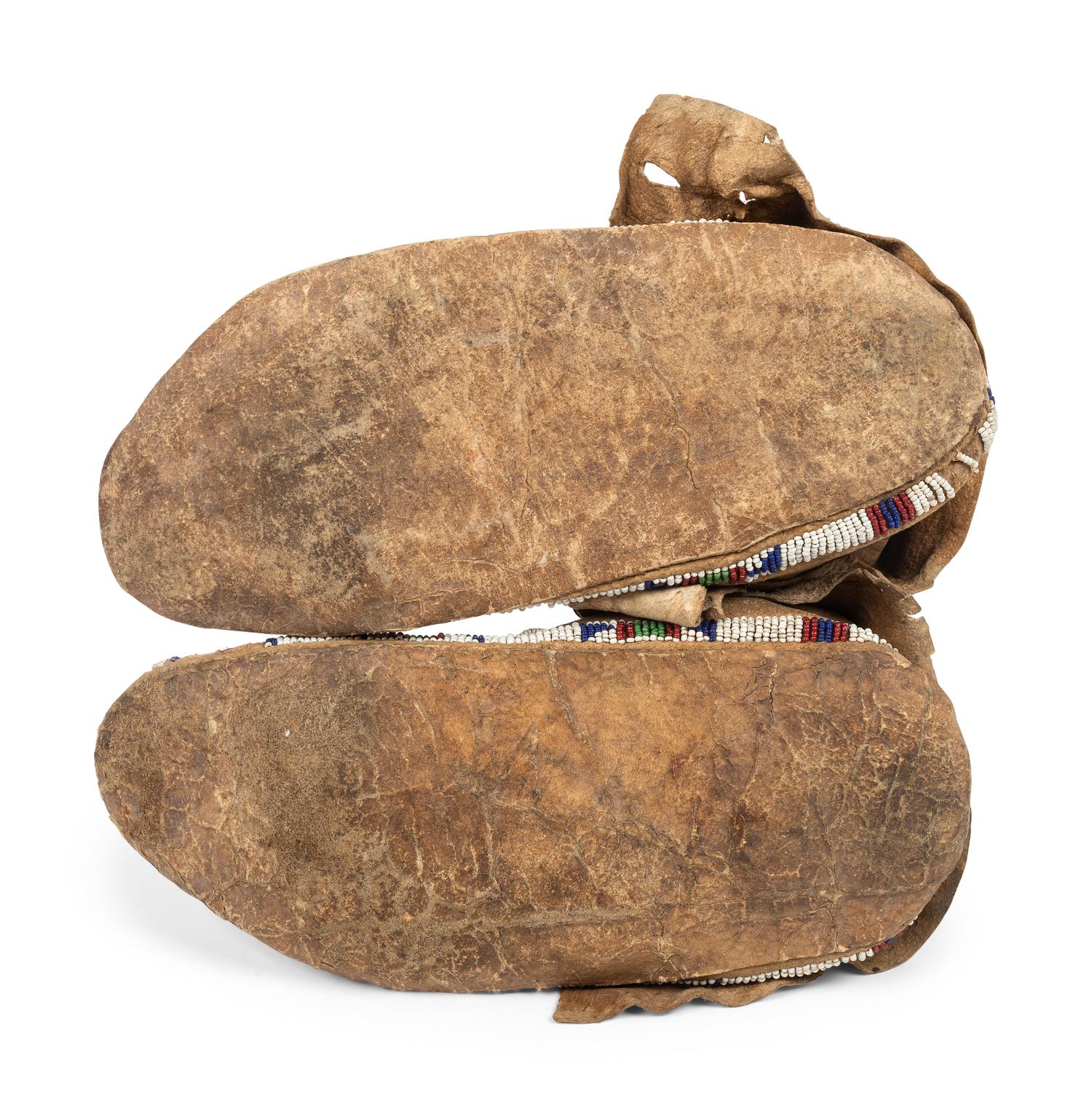 Cheyenne Beaded Hide Moccasins