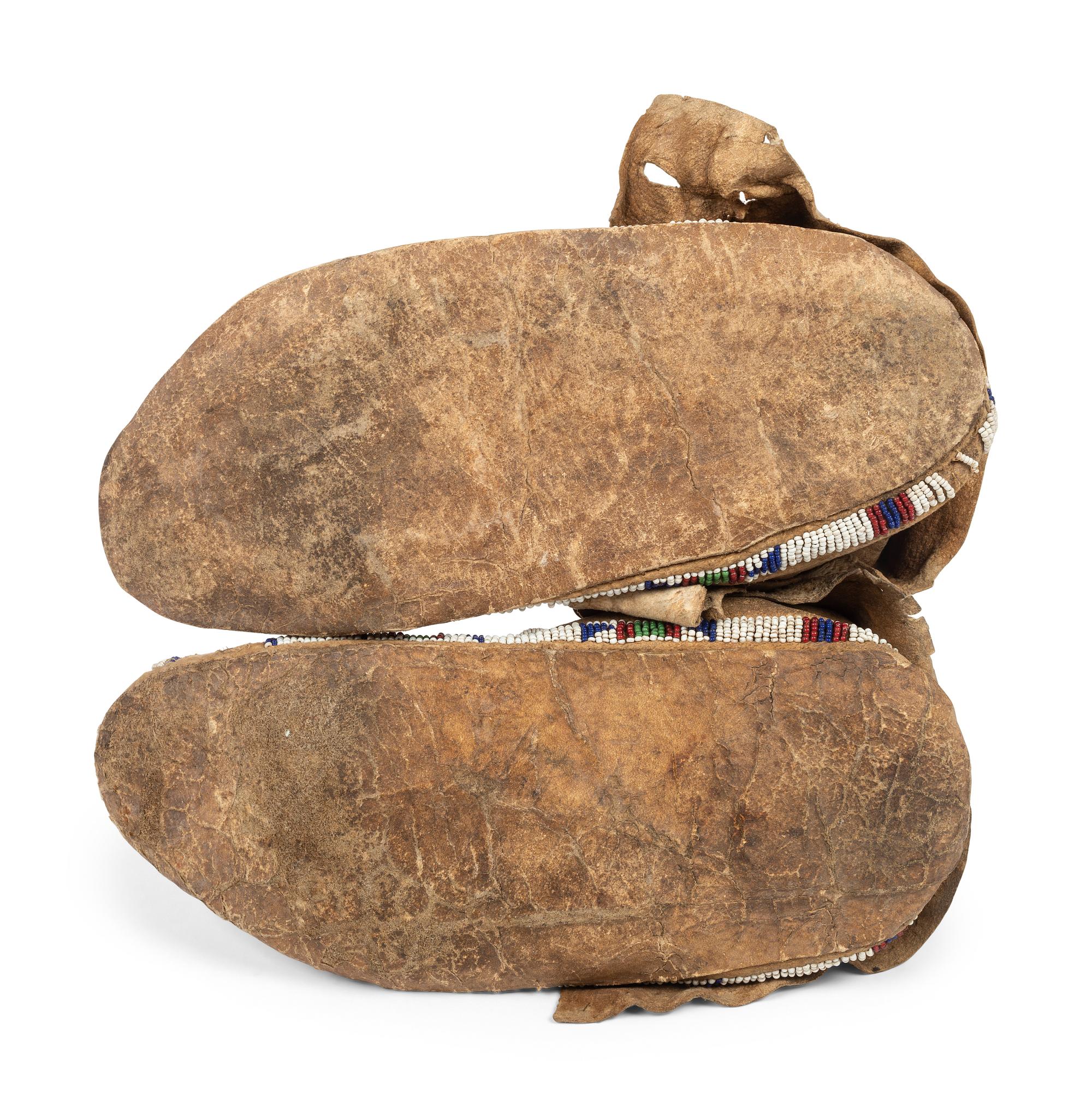 Cheyenne Beaded Hide Moccasins