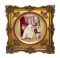 A Vienna Painted Porcelain Plaque Diameter 16 inches. — 19TH CENTURY