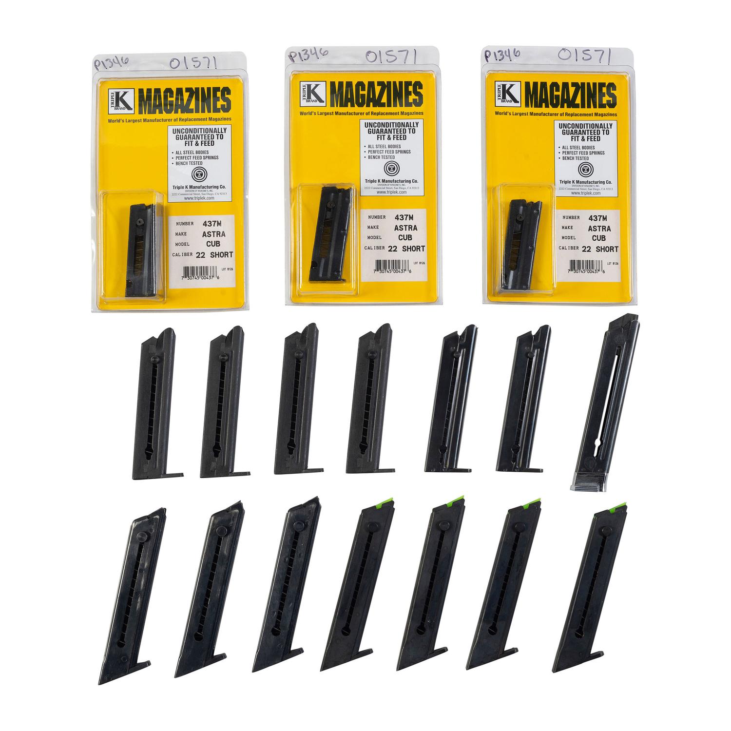 Lot of 17 High Standard and Astra Magazines in .22 Caliber