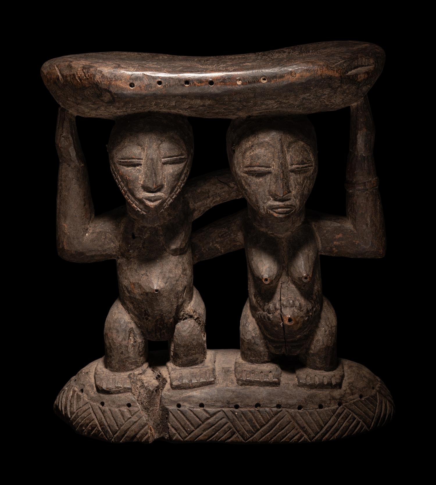 A Baule Wood Stool