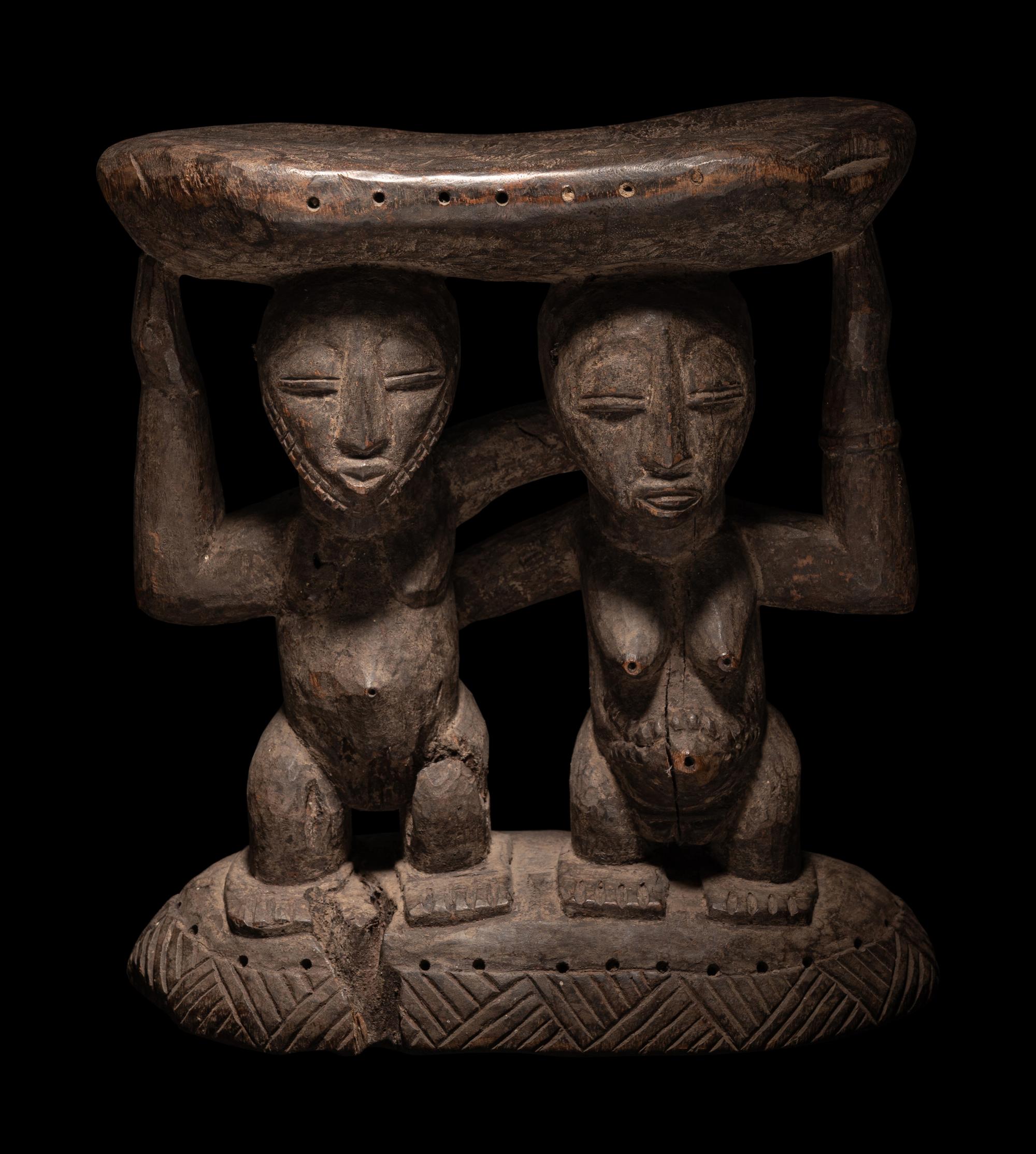 A Baule Wood Stool