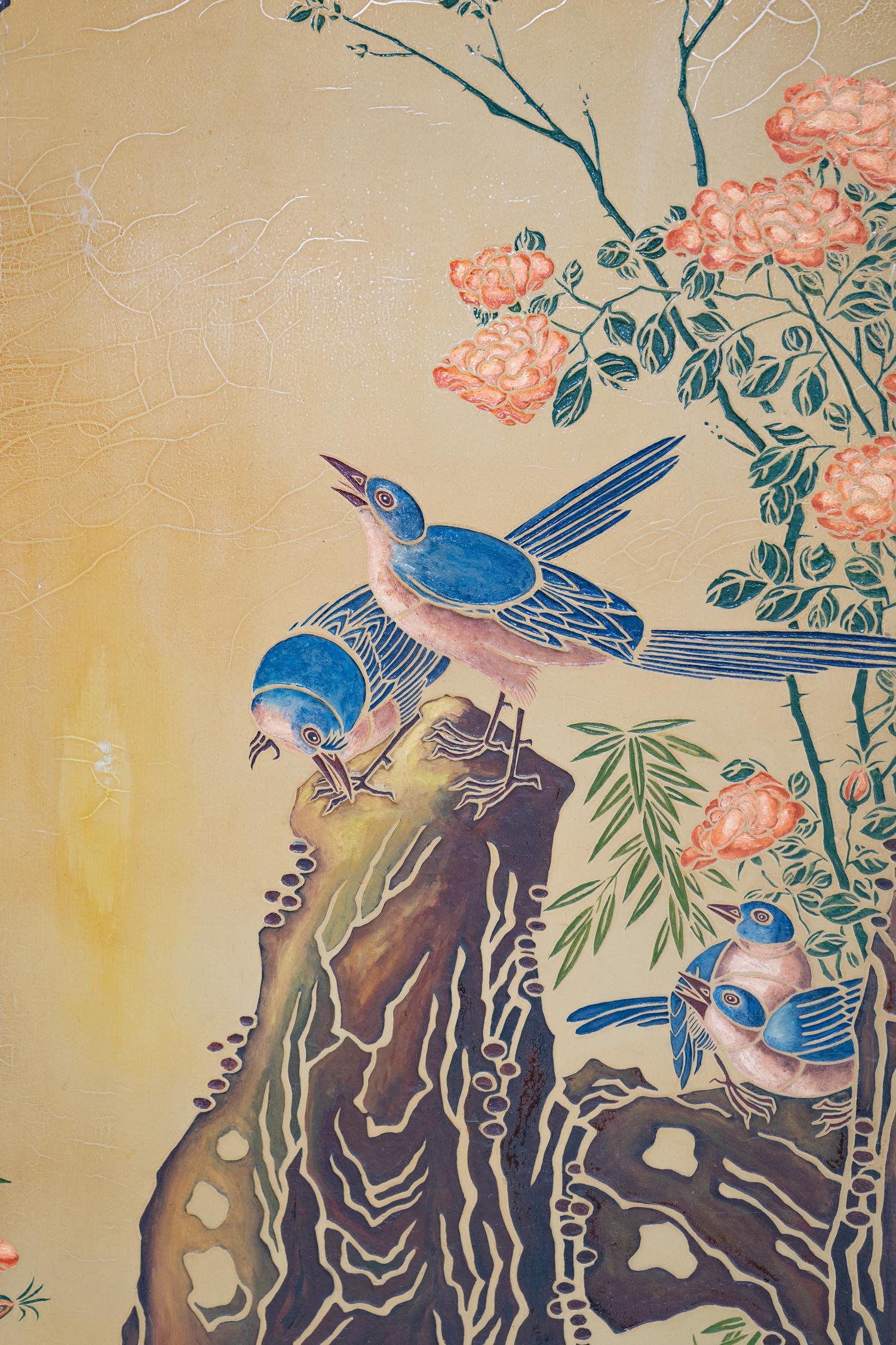 A Chinese Four-Panel Screen