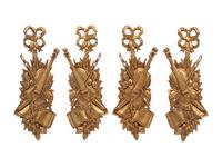 A Set of Four Giltwood Wall Trophies