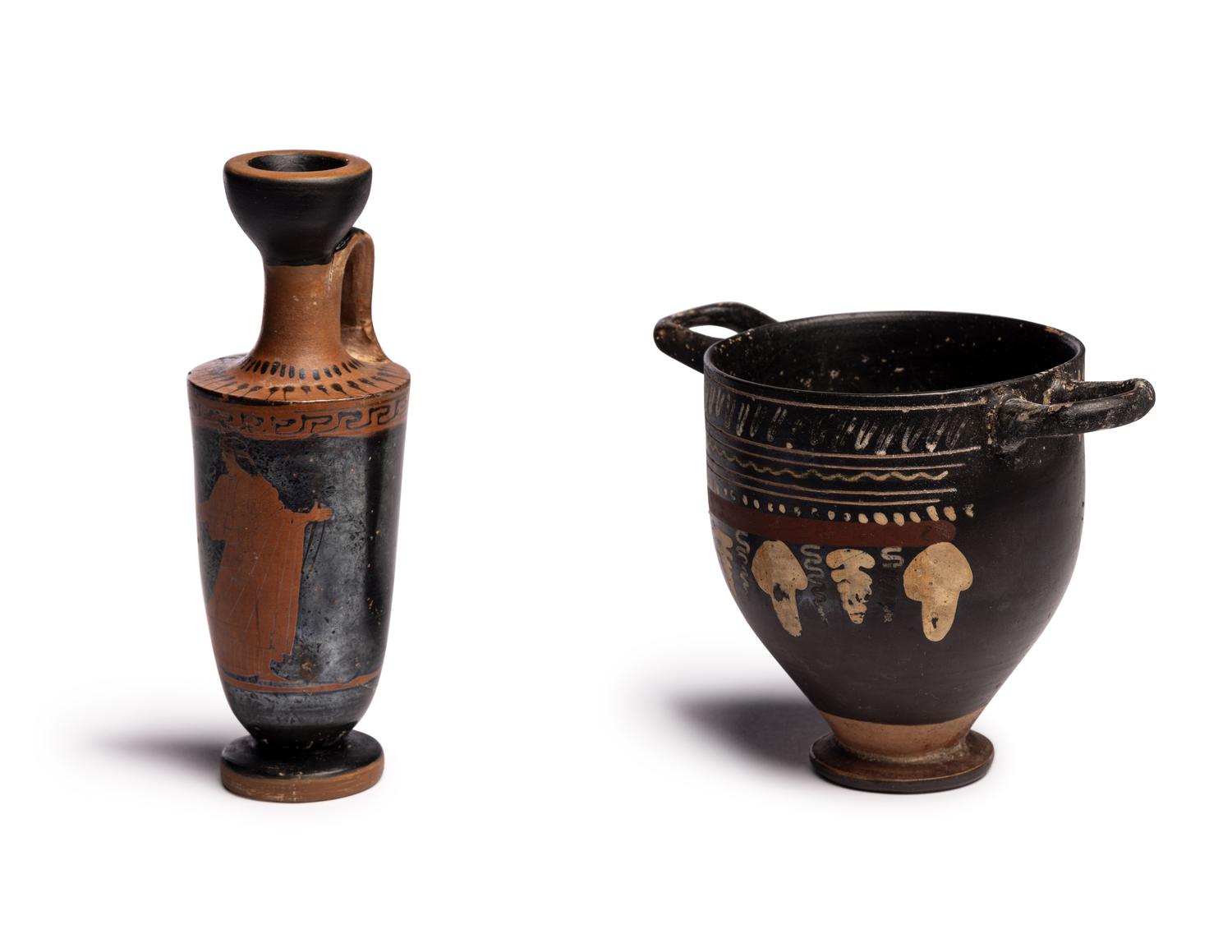 Two Greek Terracotta Vessels