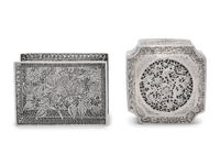 A Group of Continental and Middle Eastern Silver Table Articles