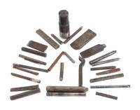 Collection of Jesse Monongya's Personal Silver Stamps and Hand Tools