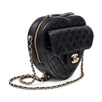 CHANEL, QUILTED LOVE HEART BAG