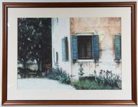 Artist Unknown, (20th century), House with Blue Shutters