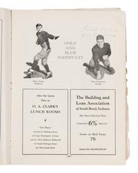 An Original 1930 Opening of Notre Dame Stadium Multi Signed Autograph Football Program Including Knute Rockne (Beckett Authentication Services BAS Letter),