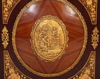 A Napoleon III Style Gilt Metal Mounted Marquetry Marble-Top Cabinet — 20TH CENTURY