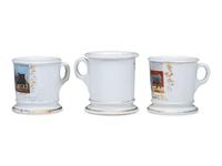 Three Porcelain Occupational Shaving Mugs