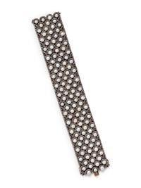 CULTURED PEARL AND DIAMOND BRACELET