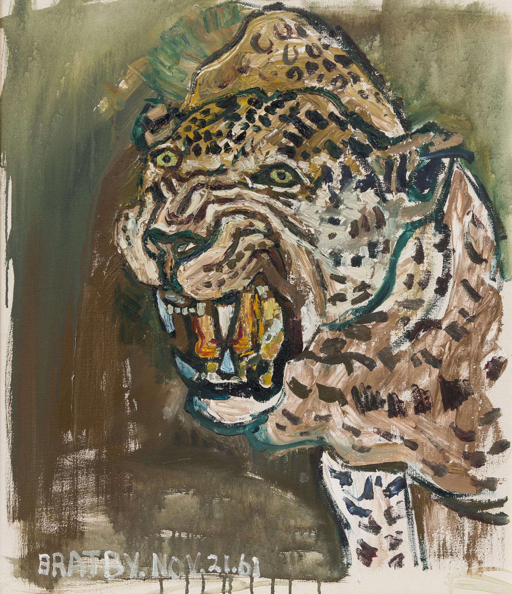 John Bratby, (British, 1928-1992) , Leopard Small, 1961