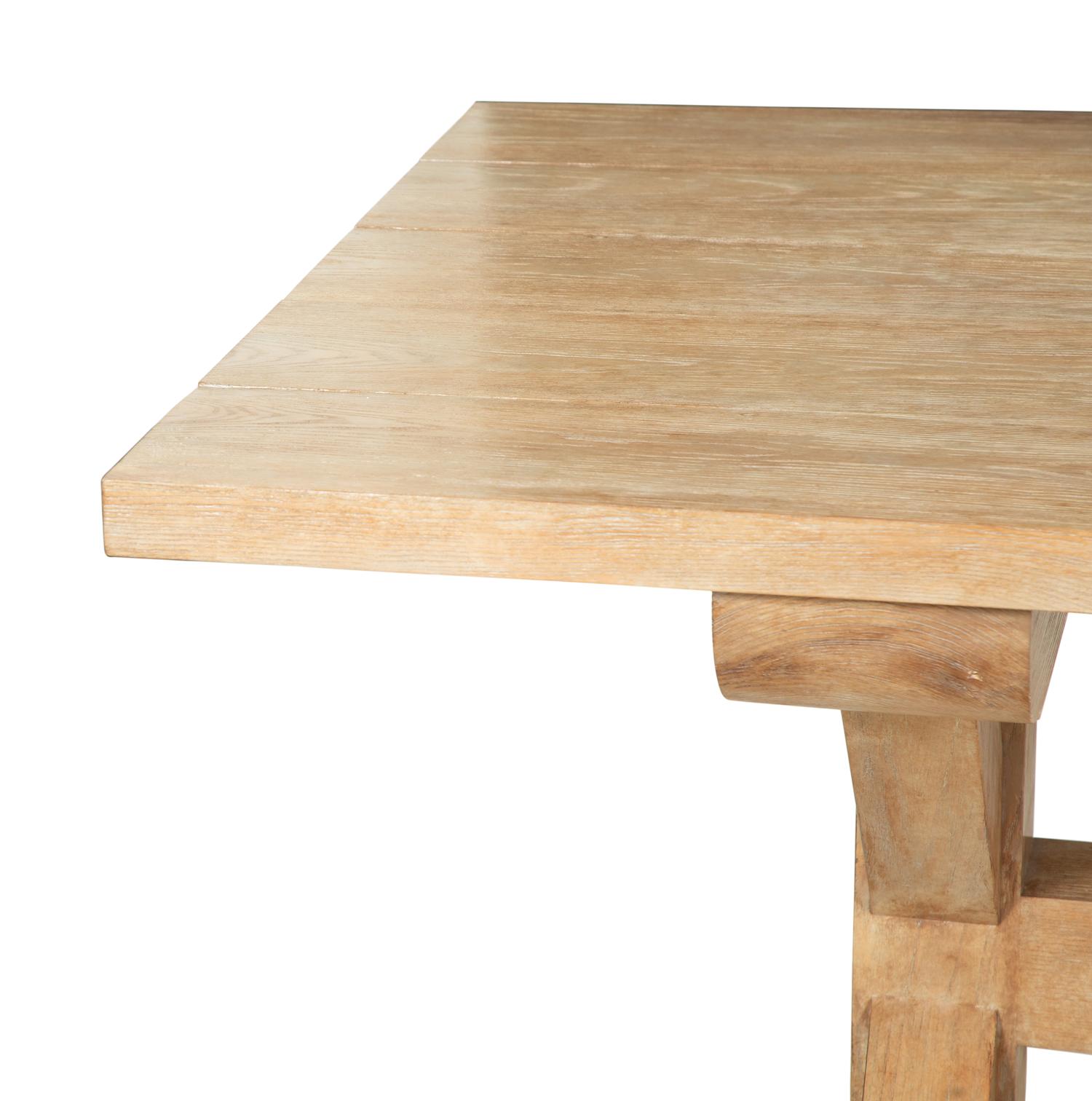 A Contemporary Rustic Style Trestle Table