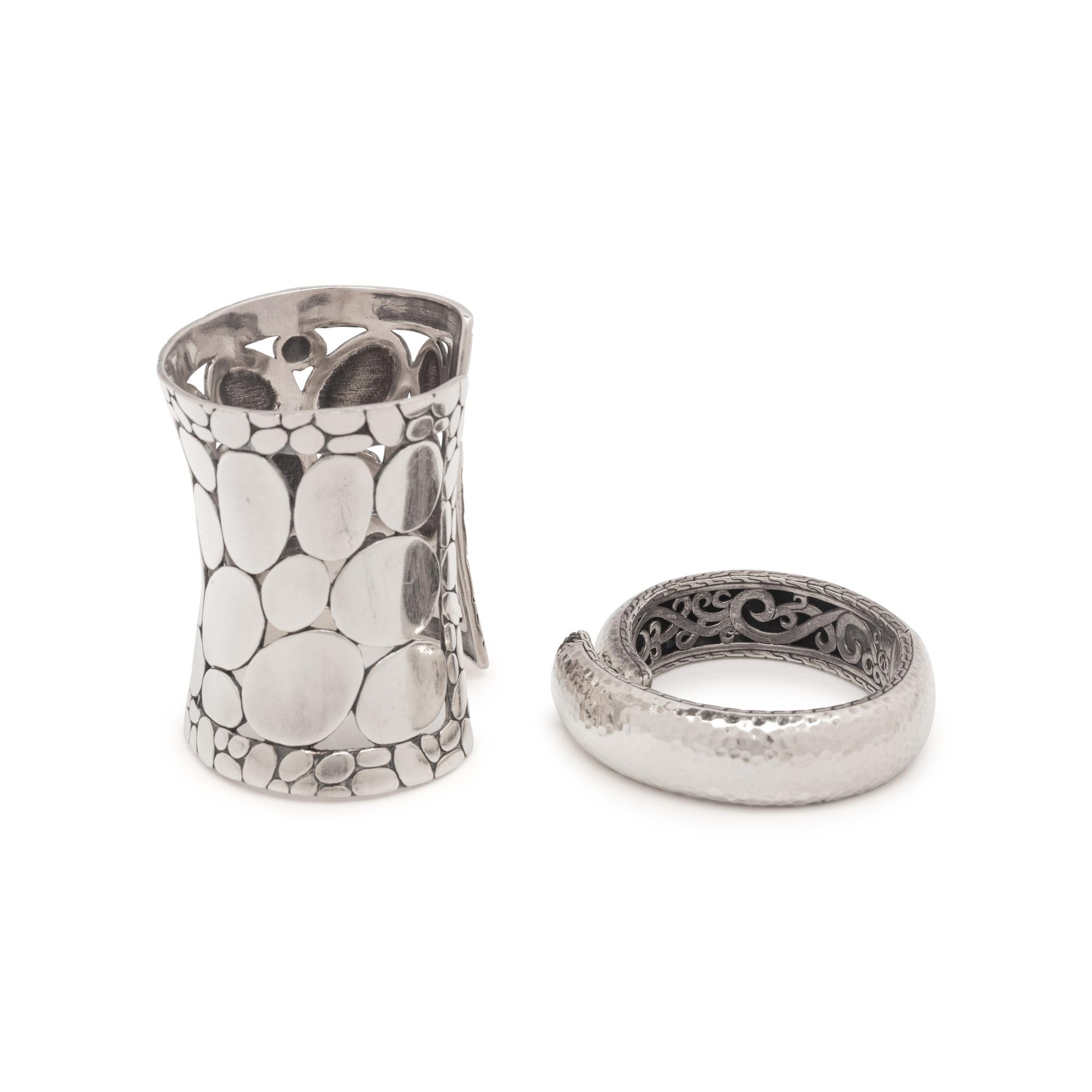Two Sterling Silver Bracelets by John Hardy