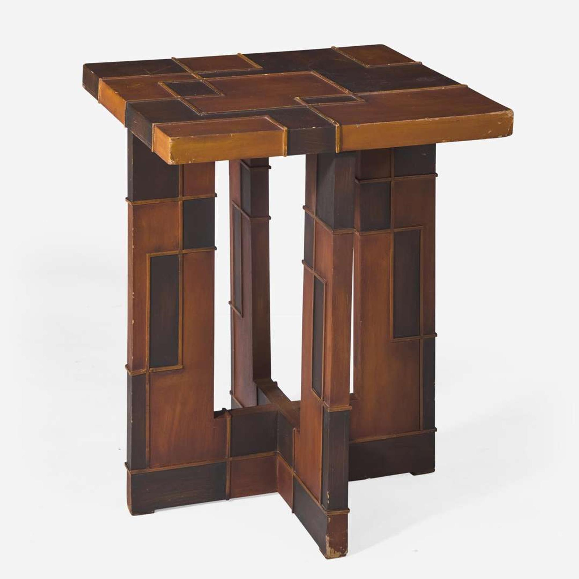American School Art Deco Table, USA, circa 1925