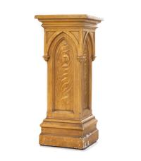 A Faux Bois Plaster Pedestal