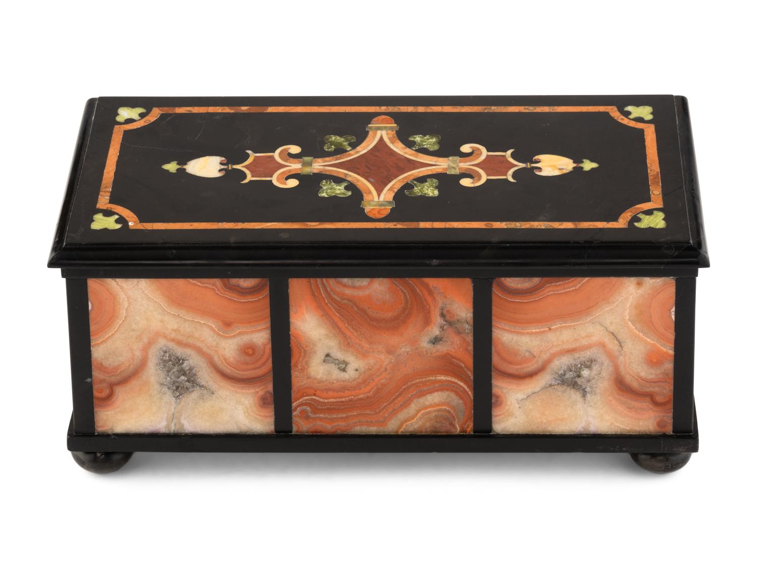 An Italian Pietra Dura Table Casket